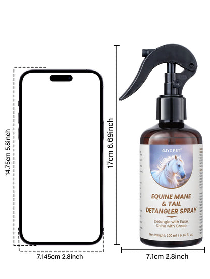 Conditioning Horse Grooming Spray – 200ml Mane & Tail Detangler with Shine Formula