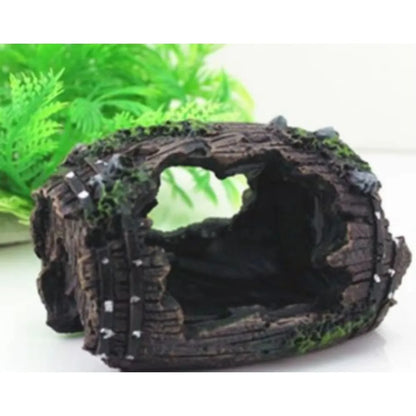 Fish Tank Landscape Ornament – Simulation Wine Barrel Cave Decoration