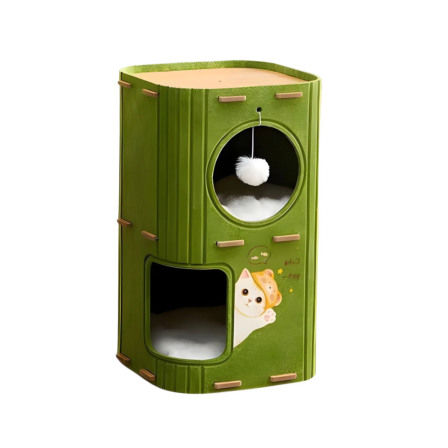 Multi-Level Cat Climbing Tree – Enclosed Cat Bed & Scratch-Resistant Tower