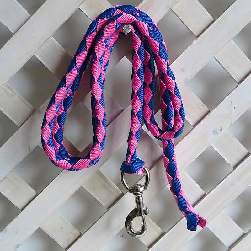 2m/2.5m/3m Braided Horse Rope Horse Leading Rope Braid Horse Halter With Brass Snap Equestrian Horse Riding Equipments