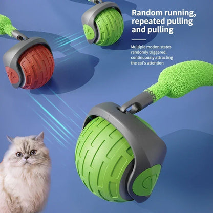 Speedy Tail 2.0 Smart Cat Toy – Automatic Rolling Ball with Replaceable Moving Tail