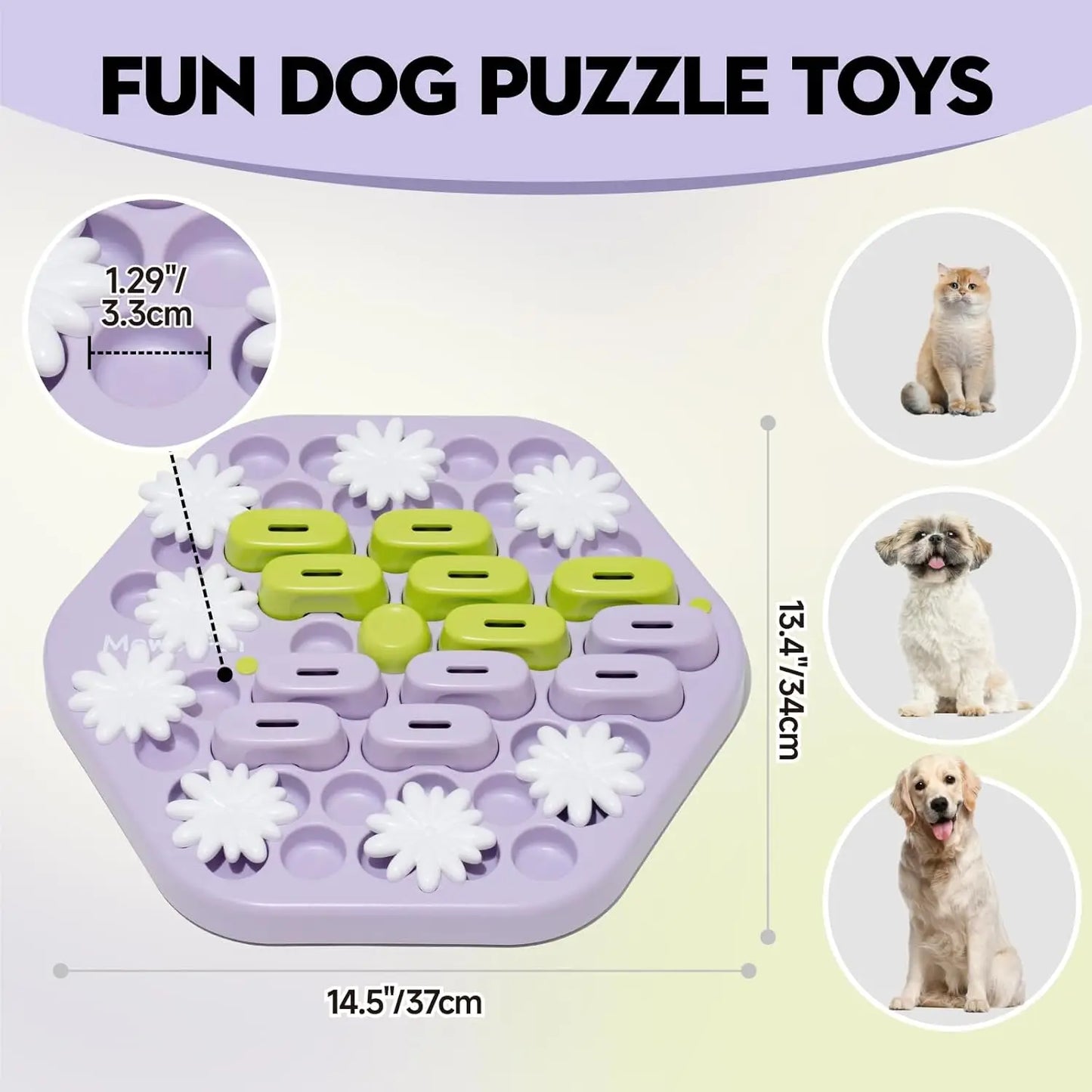 MEWOOFUN Advanced Dog Puzzle Toy – IQ Training & Treat Dispensing Slow Feeder