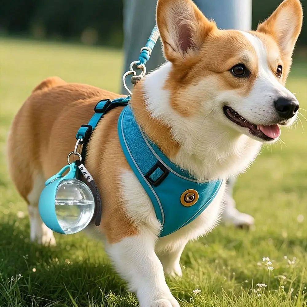 Travel Pet Water Bottle – 2-in-1 Dog Drinking Bottle with Hook & Collapsible Bowl