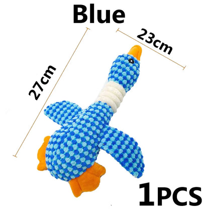 Yellow Duck Dog Toy – Plush Squeaky Chew Toy with Quacking Sound