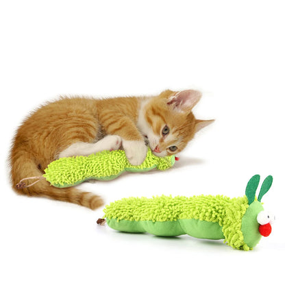 Catnip Caterpillar Toy – Interactive Dental Chew Toy for Kittens and Cats