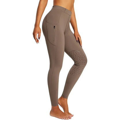 Summer Horse Rinding Pants with Pockets Silicone Anti-slip Slim Equestrian Breeches Breathable Horse Riding Clothes for Women