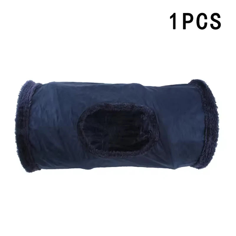 Pet Cat Plush Tunnel Foldable Suede Channel Toy for Self Entertainment and Relaxation Cat Toy Suitable for Cats to Play at Home