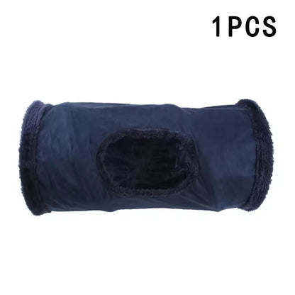 Pet Cat Plush Tunnel Foldable Suede Channel Toy for Self Entertainment and Relaxation Cat Toy Suitable for Cats to Play at Home