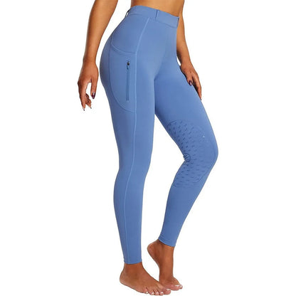 Summer Horse Rinding Pants with Pockets Silicone Anti-slip Slim Equestrian Breeches Breathable Horse Riding Clothes for Women