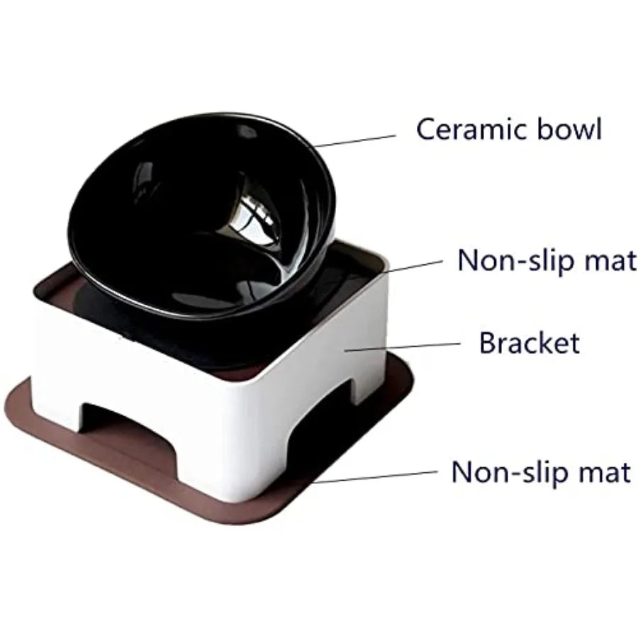 Non-Slip Ceramic Dog Bowl – Wide Mouth Feeding Dish for Small Breeds