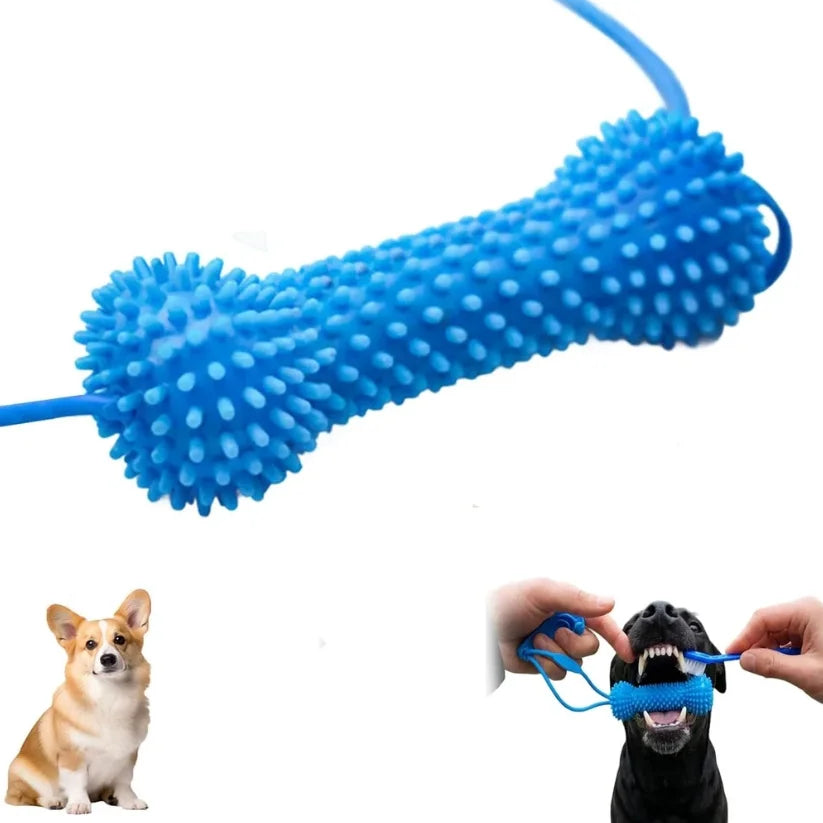 Dog Teeth Cleaning Toy – Interactive Rubber Chew Stick for Oral Care & Play