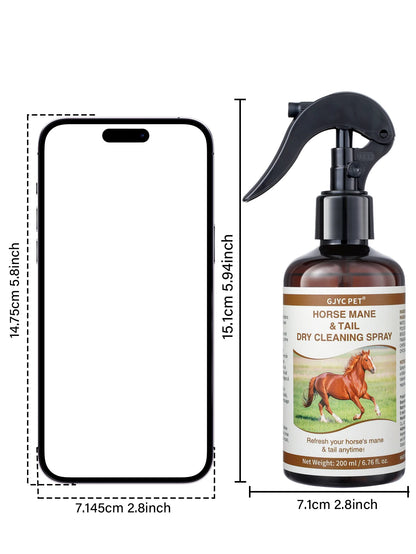 Conditioning Horse Grooming Spray – 200ml Mane & Tail Detangler with Shine Formula