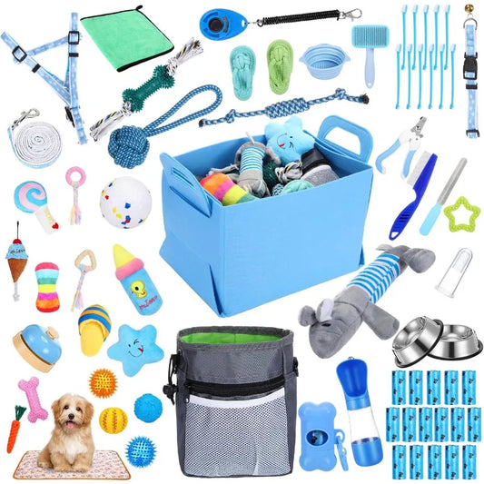 All-in-One Puppy Care Kit – 65PCS Small Dog Essentials & Accessories Set