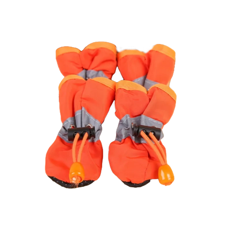 4pcs/set Waterproof Pet Dog Shoes  Anti-slip Rain Boots Footwear for Small Cats Dogs Puppy Dog Pet Booties Pet Paw Accessories