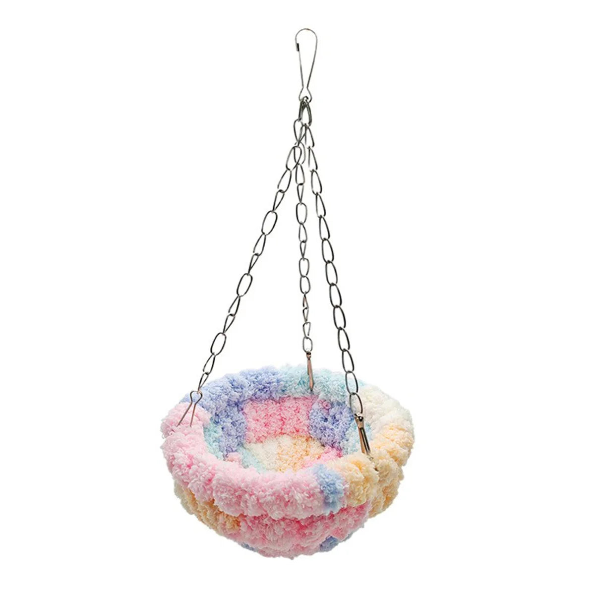 1 Parrot Nest Bird Nest Sleeping Nest Forest-Style Hammock Bird Cage Hanging Nest Plush Nest Small Bird Supplies Swing Warm Bird
