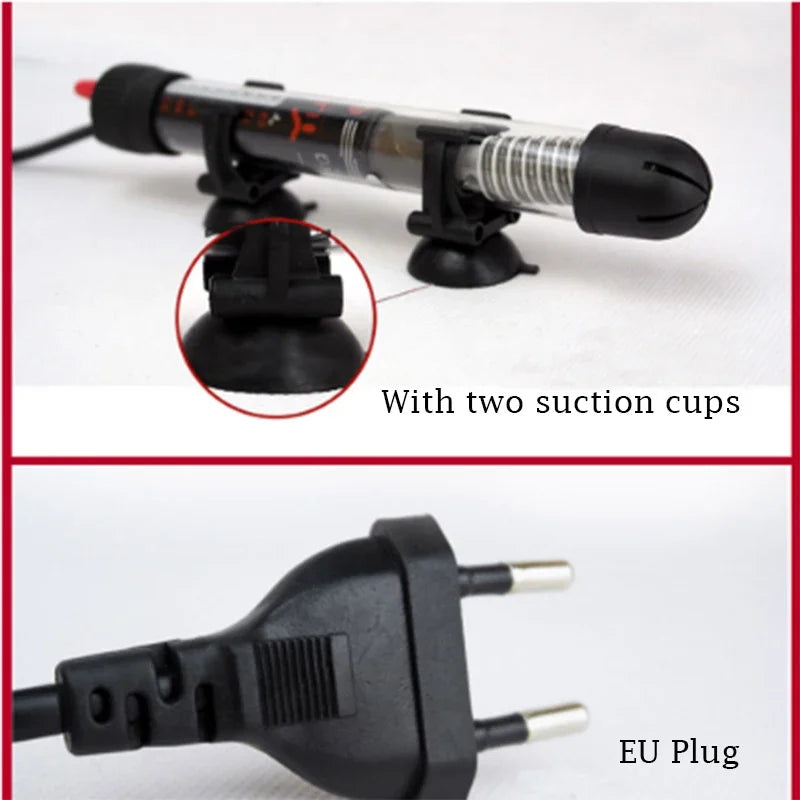 Fish Tank Water Heater – 25W–300W Adjustable Submersible Heating Rod (EU Plug)
