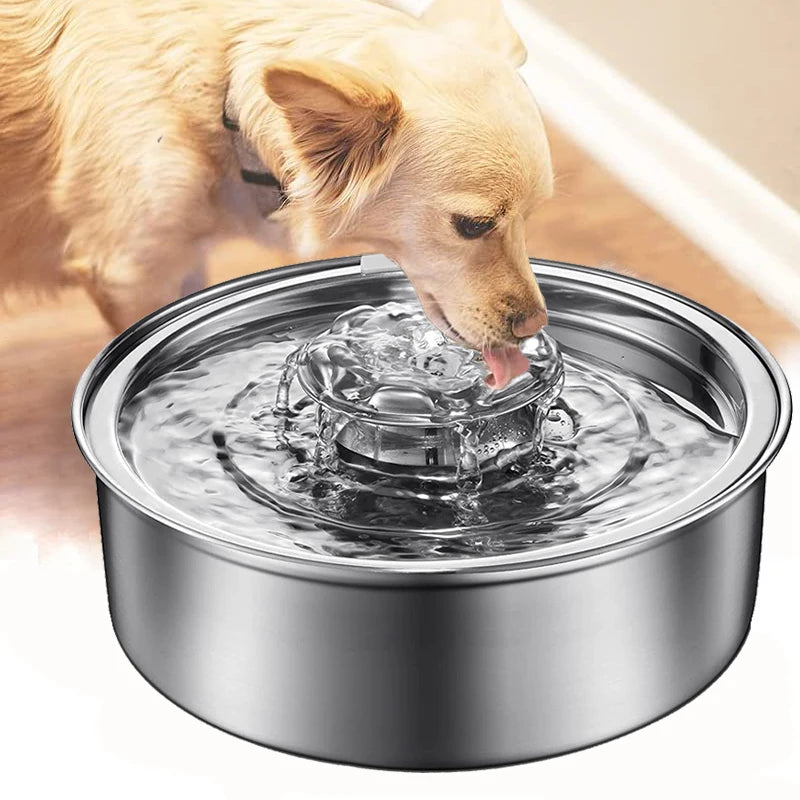 Automatic Stainless Steel Cat & Dog Water Fountain – Sensor Pet Water Dispenser
