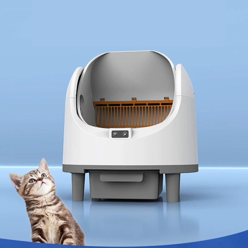 BOOTEELY Self-Cleaning Litter Box – Smart Open-Top Cat Toilet with Odor Reduction Features