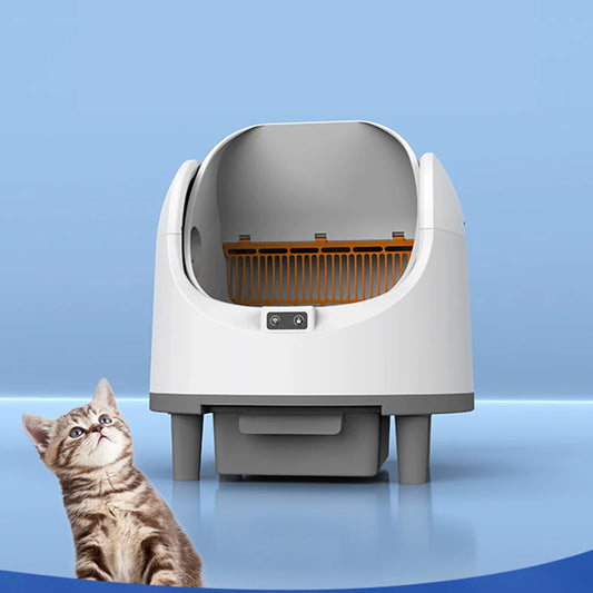 BOOTEELY Self-Cleaning Litter Box – Smart Open-Top Cat Toilet with Odor Reduction Features