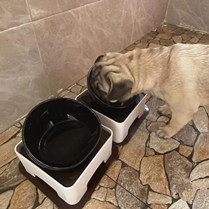 Non-Slip Ceramic Dog Bowl – Wide Mouth Feeding Dish for Small Breeds