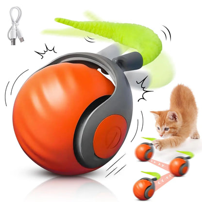Speedy Tail 2.0 Electric Cat Toy – Automatic Rolling Ball with Dual Speed Modes