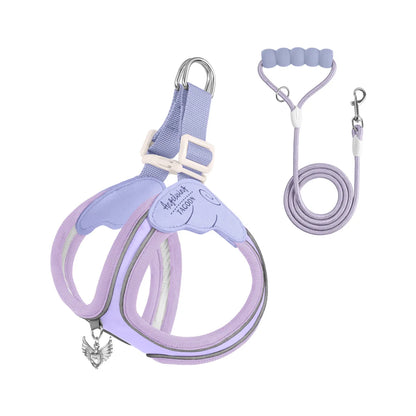 Reflective Adjustable Cat & Dog Harness – Lightweight Outdoor Walking Vest with Leash