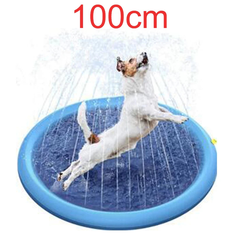 Dog Sprinkler Mat – Large Water Play Pad for Summer Cooling and Exercise