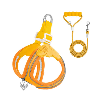 Reflective Adjustable Cat & Dog Harness – Lightweight Outdoor Walking Vest with Leash